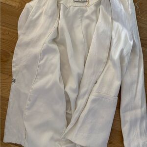 Silk White Blazer Jacket